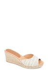 Patricia Green Verona Slip On Espadrille Sandal In Metallic Pearl