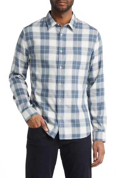 Vince Alps Plaid Classic Fit Button-up Shirt In Night Blue