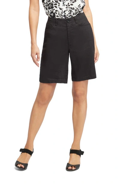 Nydj Linen Blend Bermuda Shorts In Nocolor