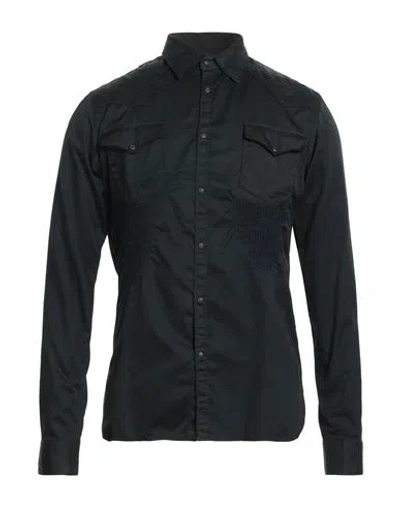 6167 Man Shirt Black Size 17 Cotton
