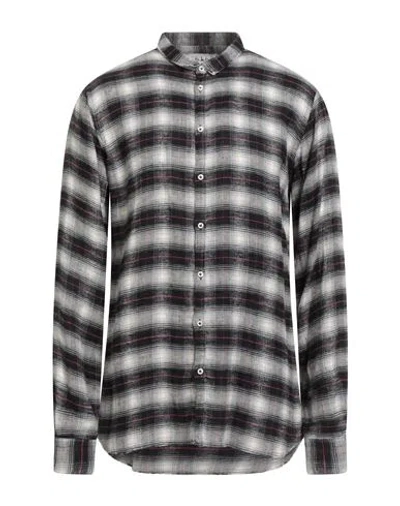 6167 Man Shirt Black Size 17 Linen