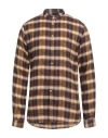 6167 Man Shirt Burgundy Size 16 ½ Linen In Red