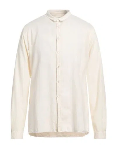 6167 Man Shirt Cream Size 17 ¾ Cotton In White