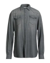 6167 Man Shirt Grey Size 16 ½ Cotton, Modal, Polyester