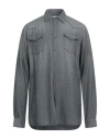 6167 Man Shirt Grey Size 17 ½ Cotton, Modal, Polyester