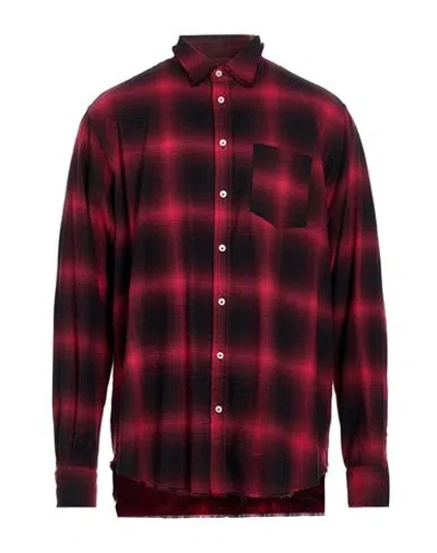 6167 Man Shirt Red Size L Cotton