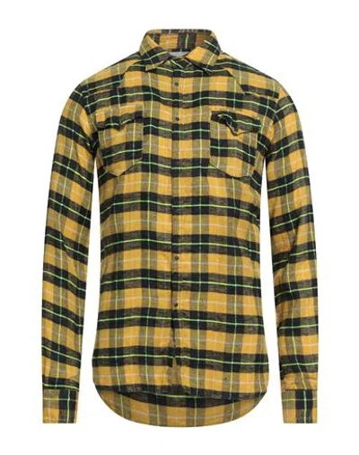 6167 Man Shirt Yellow Size 15 ½ Linen, Polyamide