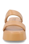 Journee Collection Veradie Tru Comfort Platform Slide Sandal In Tan