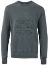 VIVIENNE WESTWOOD MAN VIVIENNE WESTWOOD MAN LOGO EMBROIDERED SWEATSHIRT - GREY,S25GU0079S2533411827491