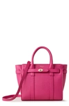 Mulberry Mini Zipped Bayswater Leather Tote In  Pink