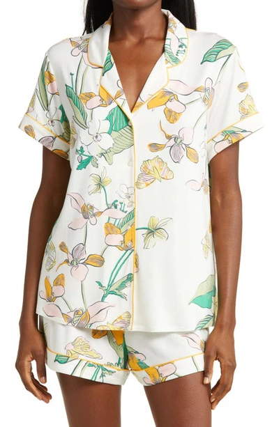 Nordstrom Moonlight Eco Short Pyjamas In Ivory Egret Butterfly Garden