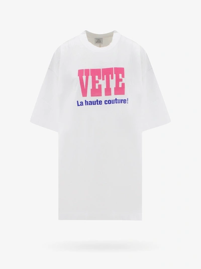 Vetements Logo印花圆领t恤 In White