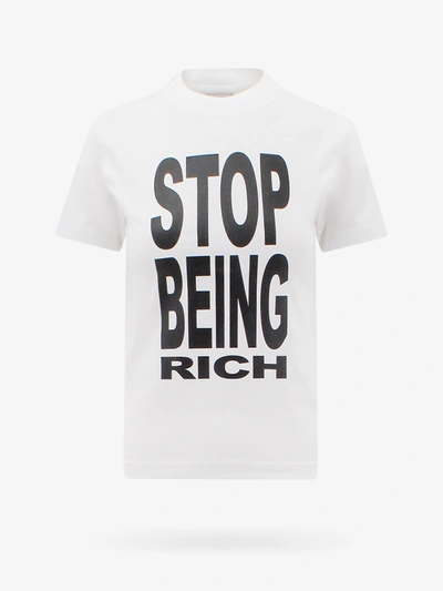 Vetements Slogan Printed T In White