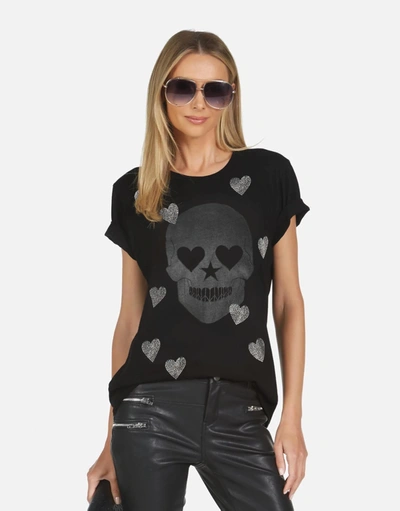 Lauren Moshi X Wolf X Crystal Peace Love Skull In Black