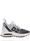 Dsquared2 Man Sneakers Black Size 7.5 Textile Fibers In Grey