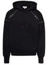 Alexander Mcqueen Eyelets Hooded Sweatshirt In Black