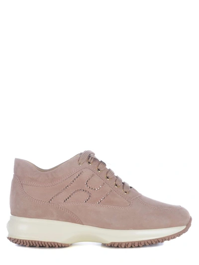 Hogan Trainers  Interactive In Suede In Rosado