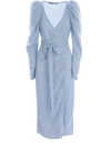 Rotate Birger Christensen Rotate Dress Wrap  "bridget Sequin" In Light Blue