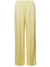JIL SANDER YELLOW HIGH WASITED TROUSERS IN VISCOSE WOMAN