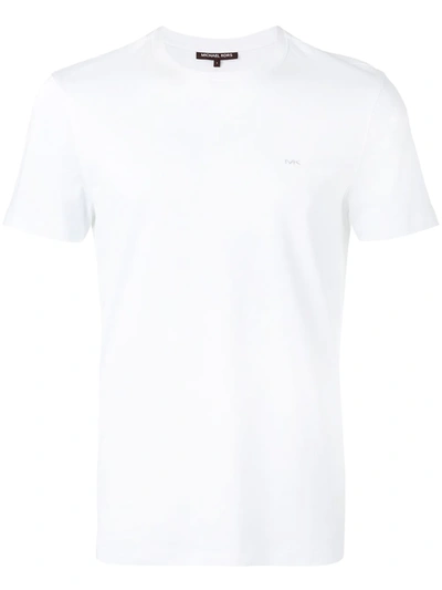 Michael Kors Crewneck Cotton-jersey T-shirt In White