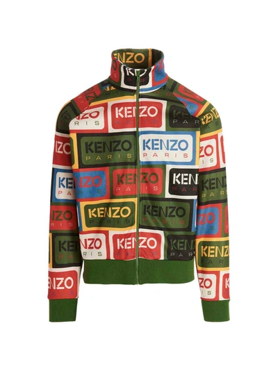 Kenzo Logo-print High-neck Jacket In Multicolore