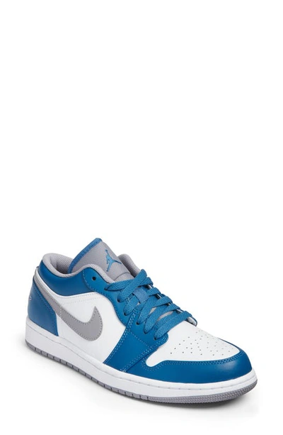Jordan Air  1 Low Sneakers In Blue/ Cement Grey