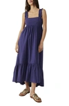 Free People Isabella Ruffle Maxi Dress In Blue Depth
