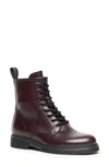 Nerogiardini Clean Calfskin Combat Booties In Bordo