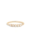 Stone And Strand Bezel Diamond Line Ring In 10k Yellow Gold/ White Diamond