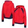 STARTER STARTER RED WASHINGTON CAPITALS WISHBONE HALF-ZIP HOODIE