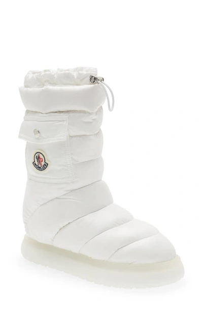Moncler Women's Gaia Mid-length Down-nylon Snow Boots In White