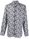 Barba Napoli Long-sleeve Linen Shirt In Spotted