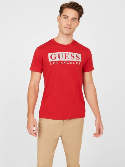 Guess Factory Greg Logo Tee In Red