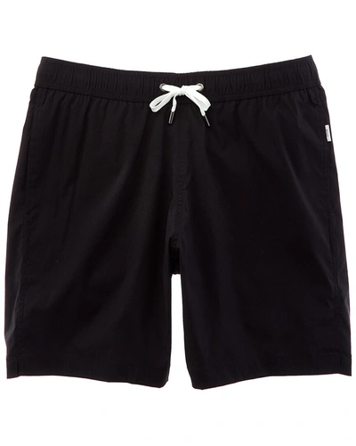 Onia Charles 5 Nylon Blend Solid Regular Fit Swim Trunks In Black