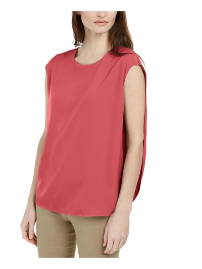 Alfani Womens Sleeveless Inverted Top In Pink