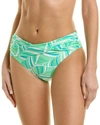 Helen Jon Hana Womens Twist Print Hipster Swim Bottom Separates In Green