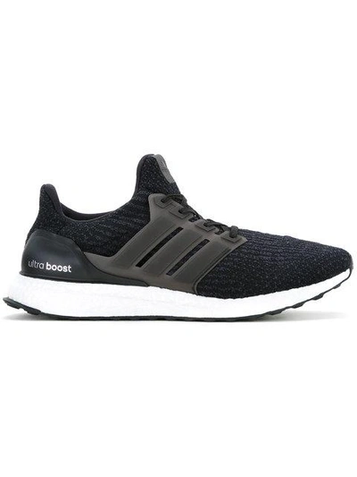 Adidas Originals Ultra Boost Rubber-trimmed Primeknit Trainers In Black