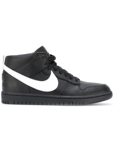 Nike + Riccardo Tisci Dunk Lux Chukka Leather High-top Sneakers In Black