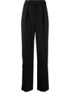 Alexandre Vauthier High Waist Wool Tailored Trousers In Black