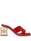 Dolce & Gabbana 3.5 75mm Dg-heel Sandals In Red
