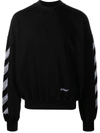Off-white Scribble Diag Print Sweatshirt In Black