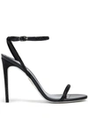 René Caovilla 105mm Ellabrita Satin & Crystal Sandals In Black