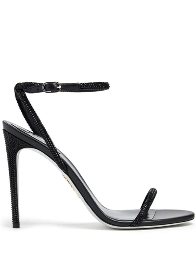 René Caovilla Ellabrita 115mm Crystal-embellished Sandals In Black