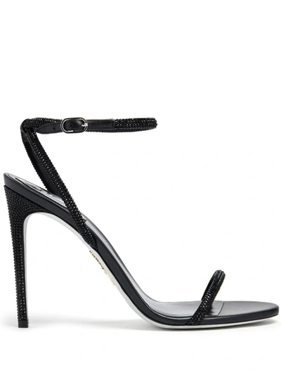 René Caovilla Rene Caovilla Ellabrita Crystal Embellished Sandals In Black