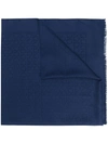 Ferragamo Oxford Blue Gancini Print Scarf In Blue