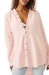 Free People Summer Daydream Tunic Shirt In Flamingo Flamenco