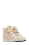 Sorel Out N About Wedge Sneaker Booties In Chalk/ Nova Sand