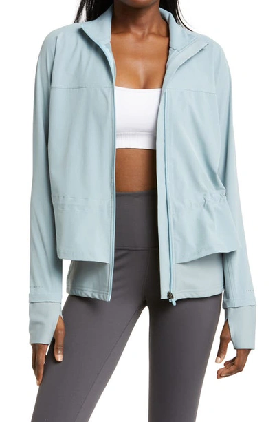 Sweaty Betty Fast Lane Running Jacket In Vapour Blue