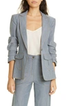 Cinq À Sept Cinq A Sept Louisa Single Breasted Blazer In Light Indigo