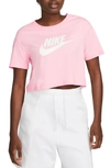 Nike Women's  Sportswear Essential Cropped Logo T-shirt In Pink